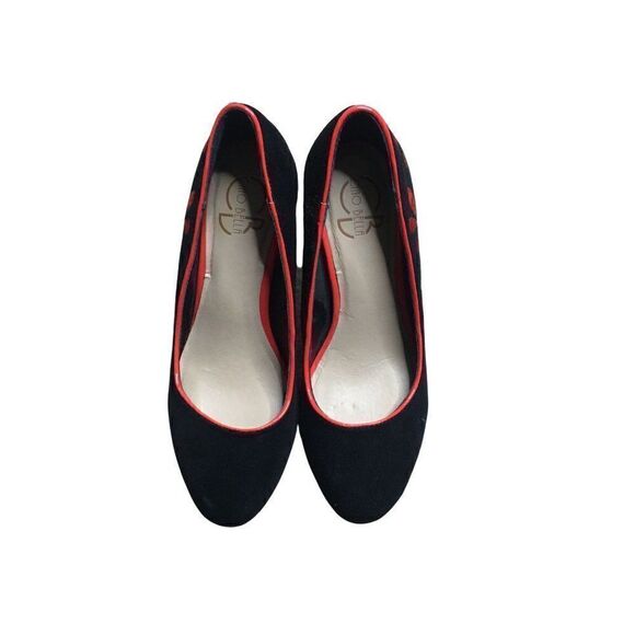 Ciao Bella Shoes - Ciao Bella Yasmin Suede  Red Floral Embroidery Pump  size 6m
